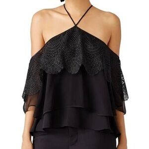 Cinq à Sept Black Fleur Tank